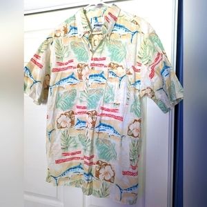 Hook and Tackle‎ Hawaiian style fishing shirt. Men's XL